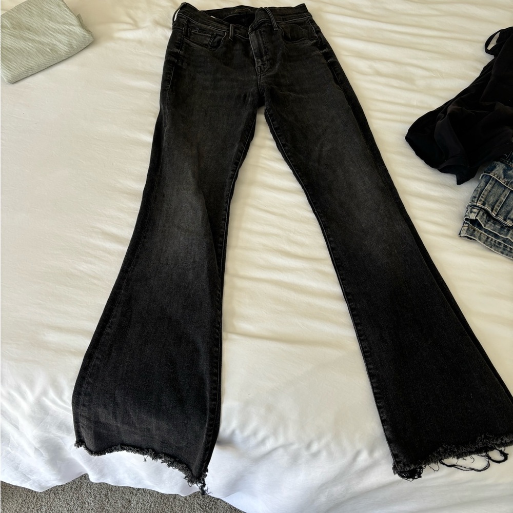 Mother 26 black boot cut high waisted jeans